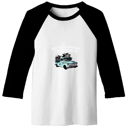 homes Is Where Your Herd Is Farm Animals Farmer Farmyard Baseball Tees