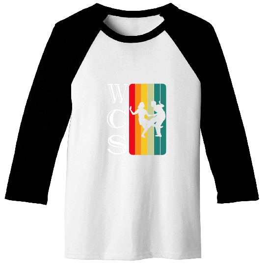 Retro West Coast Swing Dance 2West Coast Swing 21 Baseball Tees