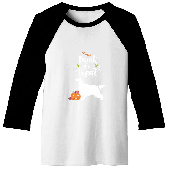 Trick Or Treat Gordon Setter Dog Halloween Costume Baseball Tees