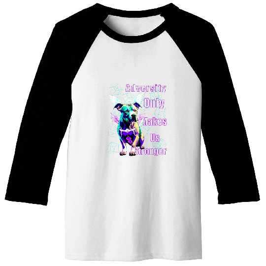 Positivity Quote Positive Pitbull Colorful Pitbull Baseball Tees