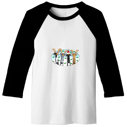 Dog Grayhound Novelty Design Greyhound Antlers Cute And Funny Xmas Baseball Tees