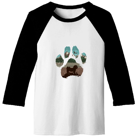 Lhasapoo Paw Mom Dad Dog Lover Women Baseball Tees