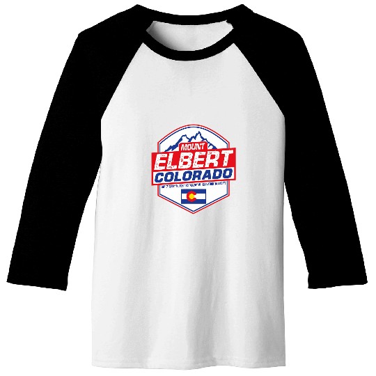 Mount Elbert Colorado Hiking Climbing Rocky Mountains Baseball Tees