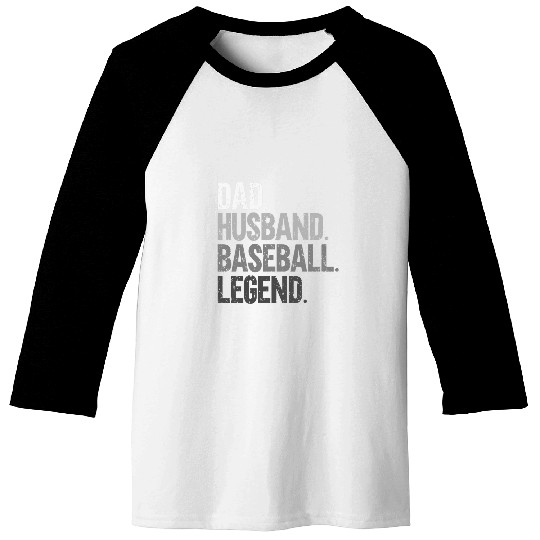 Mens Dad Husband Baseball Legend Baseball Coachs Dad Vintage Baseball Tees