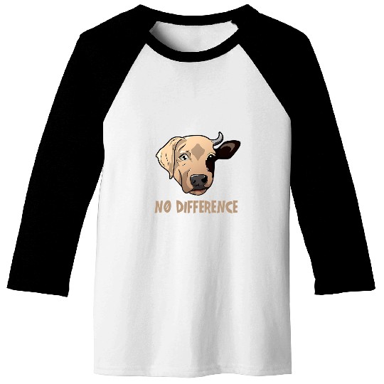 Labrador Lab Dog No Difference Labrador Cow Funny Vegetarians Baseball Tees