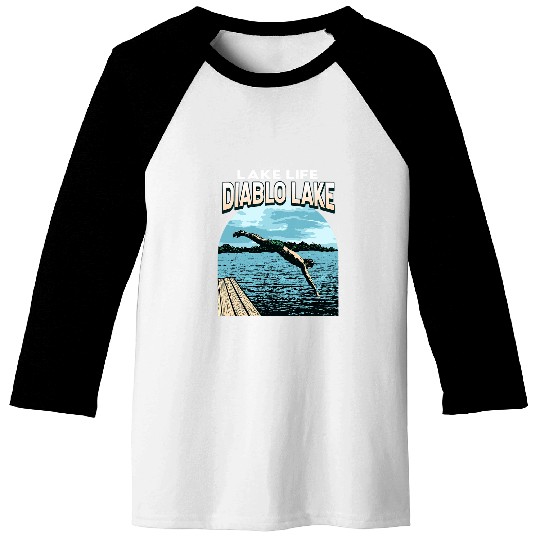 Lake Life Diablo Lake Swimming Washington Swimmer Swim Baseball Tees