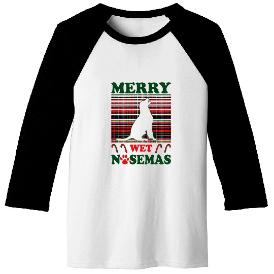Labrador Lab Dog Merry Wet Nosemas Christmas Lab Owner Baseball Tees