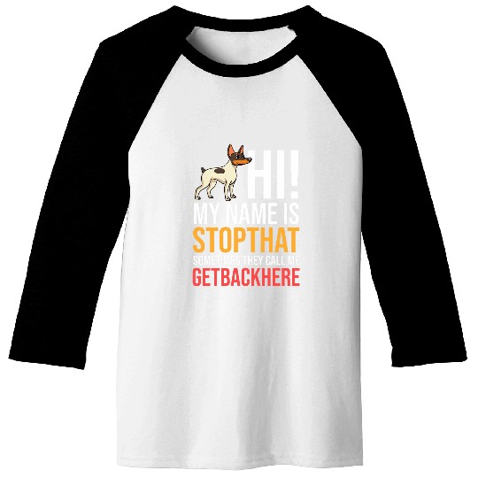 Toy Fox Terrier Dog Puppies Owner Lover 17 Baseball Tees