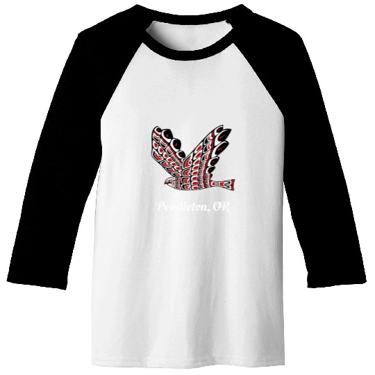 Pendleton OR Red Tail Hawk Native American Bird Watching Baseball Tees