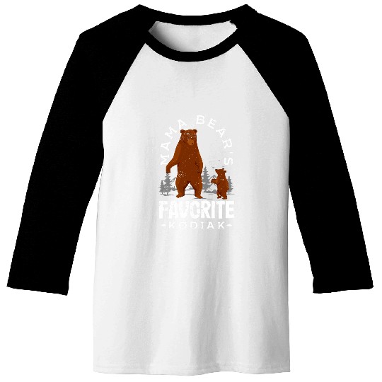 Kodiak Bear Mama Bears favorite Kodiak Alaskan Bear Brown Baseball Tees