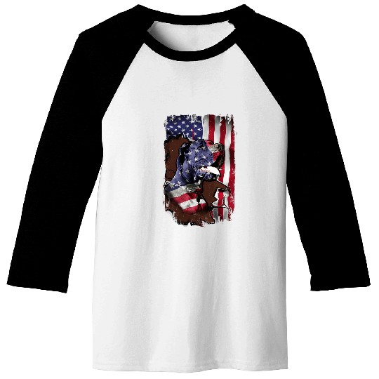 Dog Great Dane American Flag Dog Lover Funny 4th Of July T-Shirt Baseball Tees
