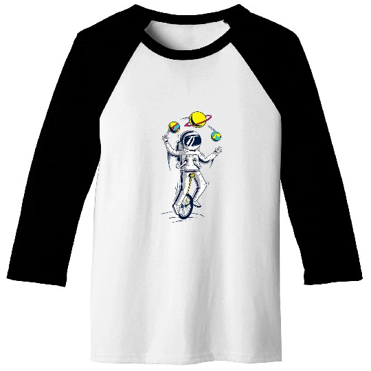 space juggler astronaut juggling lover juggles planet Baseball Tees