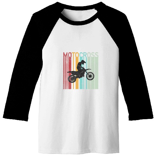 vintages Motocross Dirt Bike Retro Supercross Motorcycle Baseball Tees