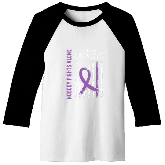 Purple Great Granddaughter Epilepsy Awareness American Flag Baseball Tees