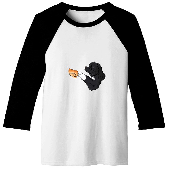 Portuguese Water Dog fist to human hand Baseball Tees