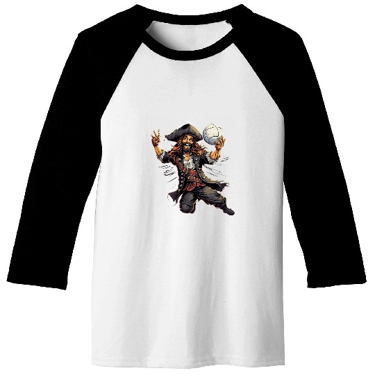 Pirate Volleyball Player Buccaneer Sports Baseball Tees