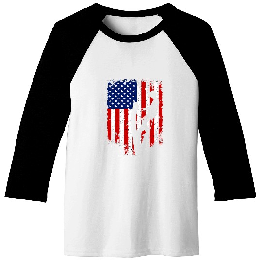 Patriotic Arborist Tree Surgeon Lumberjack Wood Forest Baseball Tees