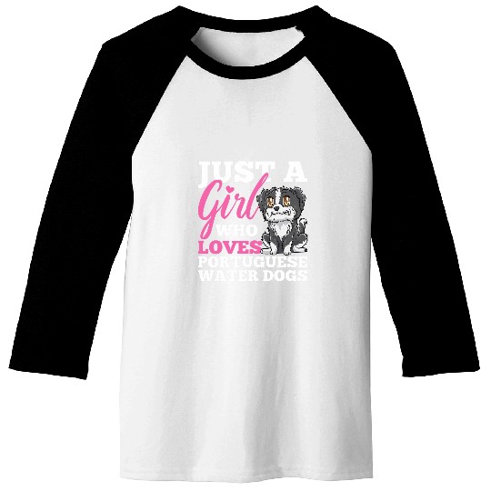 Portuguese Water Dog Kawaii Gift for Girls 2 Baseball Tees