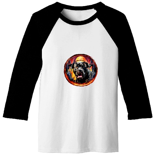 Movie Magic Portal Italian Mastiff Cane Corso Dog Lover Art Baseball Tees