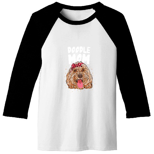Womens Retro Goldendoodle Labradoodle Mom Dog Lover Gift Baseball Tees
