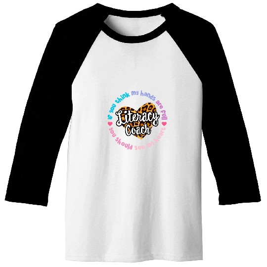 Reading Teacher Leopard Specialist Literacy Coachs Squad 1 Baseball Tees