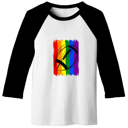 LGBT Rainbow Flag Gay Pride Love Rugby Ball Player Coachs Men Baseball Tees