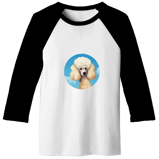 Miniature Poodle Dog Breed White 1 Baseball Tees