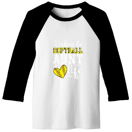 Rocking The Softball Aunt Life Softball Player Auntie Baseball Tees