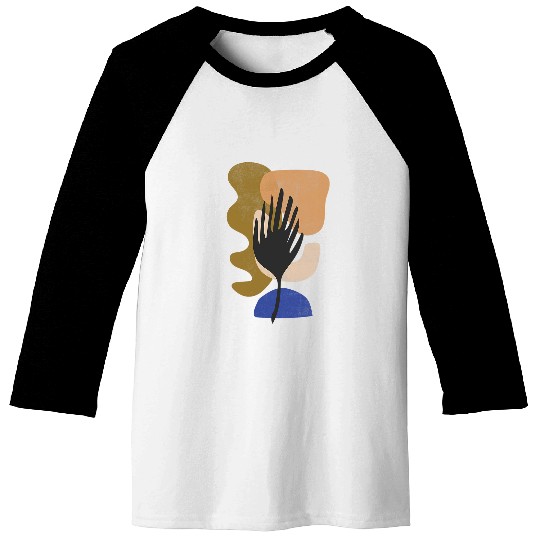 Modern Minimalist Shapes In Simple Color Blocking Style Baseball Tees