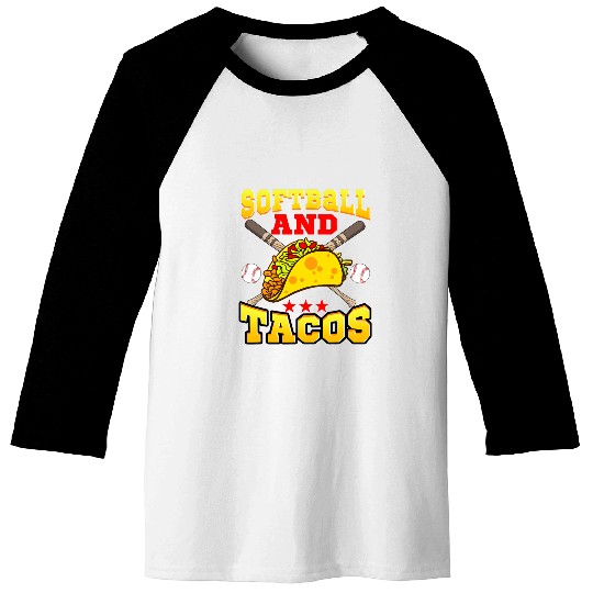 Softball And Tacos Girls Gifts Catcher Pitcher Women Baseball Tees