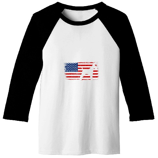 WIRE FOX TERRIER Patriotic American Flag Vintage Baseball Tees