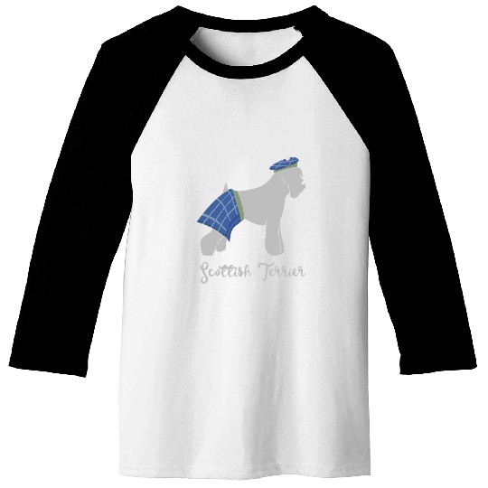 Dog Scottish Terrier Cute Scots Tees Scottish Terrier Tartan Baseball Tees