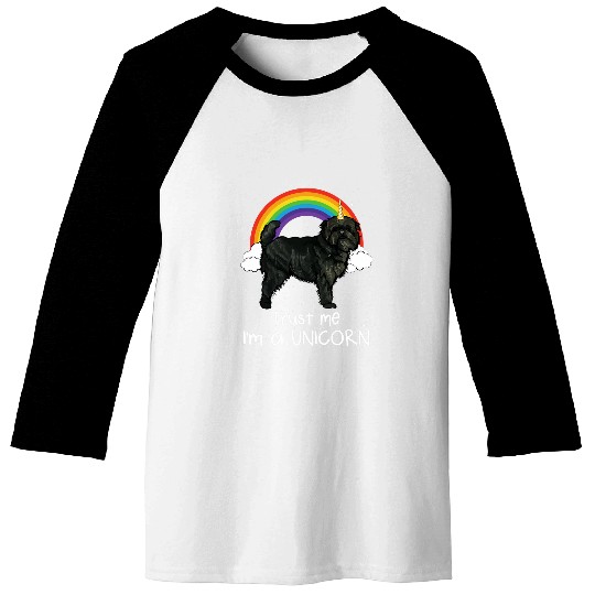 Rainbow Affenpinscher Trust Me Im A Unicorns Dog 1 Baseball Tees