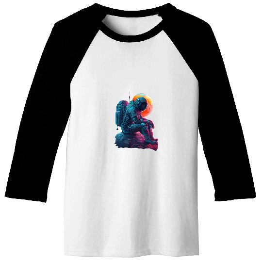 Lonely Astronaut uniques astronaut graphic Tee Man Woman Kids Baseball Tees