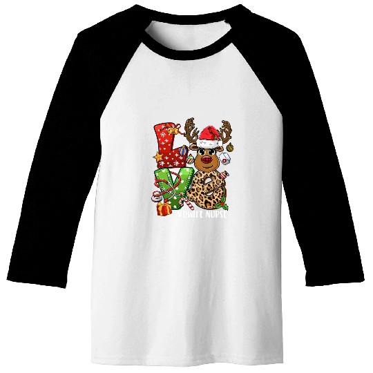 Reindeer Family Christmas s 2LOVE Midwife nurses Xmas Baseball Tees