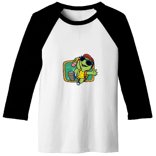 Back To School Turtle Student Teacher Cute Baseball Tees