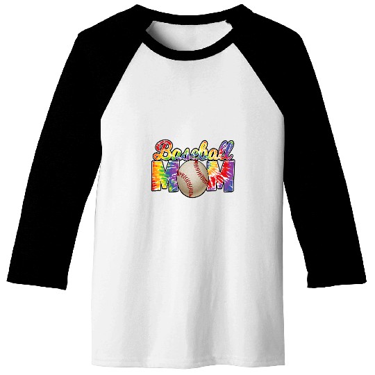 Womens Baseball Mom TieDye Softball Mom Mothers Day Women Baseball Tees