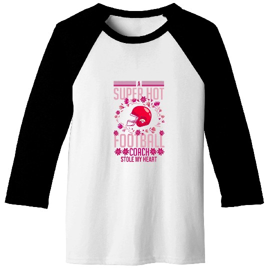 Womens Football Wife Girlfriend Quotes Game Coachs Player 7 Baseball Tees