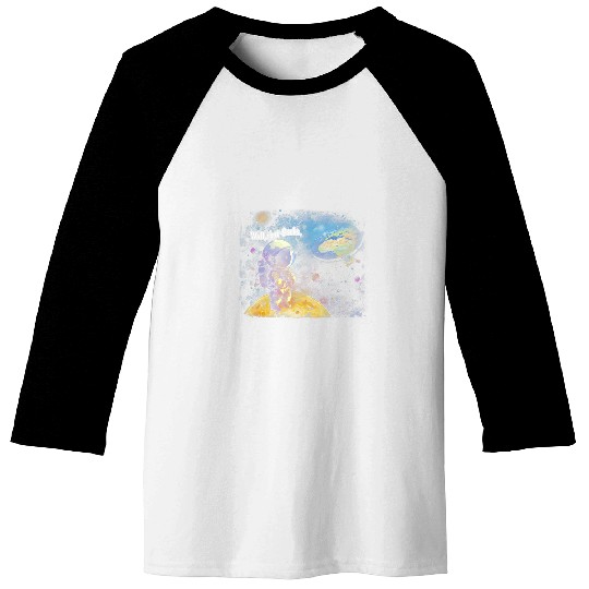Moon Landing Astronaut Earth Flat That Sucks Space Scifi Baseball Tees