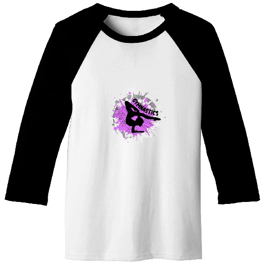 Pink Girls Gymnastics Flexible Gymnast Female Womens Woman Baseball Tees