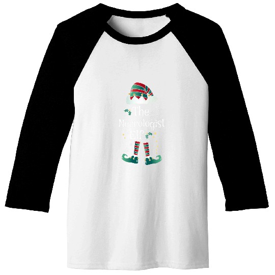 The Neurologist Elf Christmas Costume Brain Doctor Gnome Baseball Tees