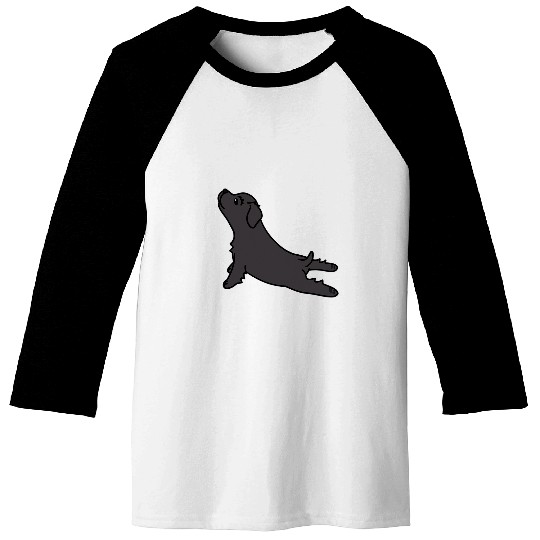 Yoga Newfoundland Dog Baseball Tees