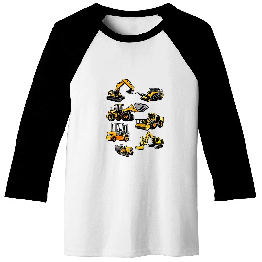 Tractor Farmer Farming Trucks Farm Girls Kids Boys Toddlers Baseball Tees