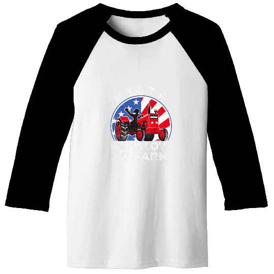 M I L T F  Man I Love To Farm Funny Farmer American Flag Baseball Tees