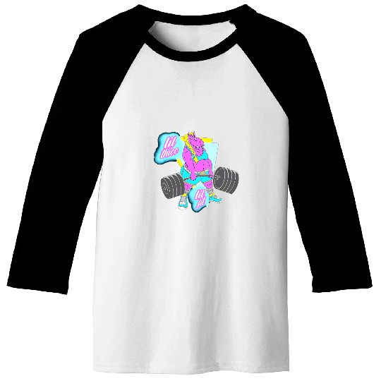 Lil Thicc Lil Fit Weightlifting Bodybuilding Gym Workout Baseball Tees