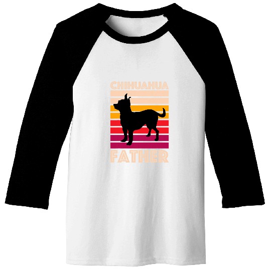 Retro Chihuahua Father vintages Dog Lover Gift Chihuahua Dad Baseball Tees