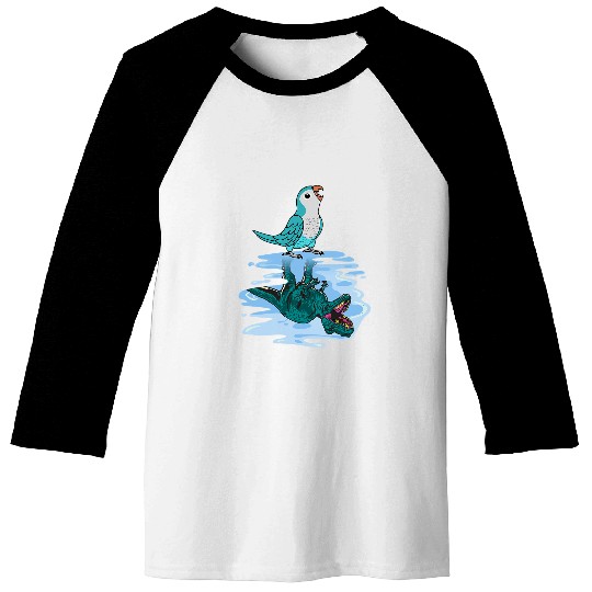 Parrot 2T Rexs Reflection I Blue Monk Parakeet Quaker Baseball Tees