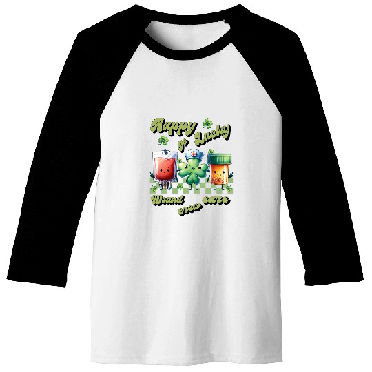 Retro Wound Care Crew St Patricks Day WOC Team Ostomy nurses 1 Baseball Tees