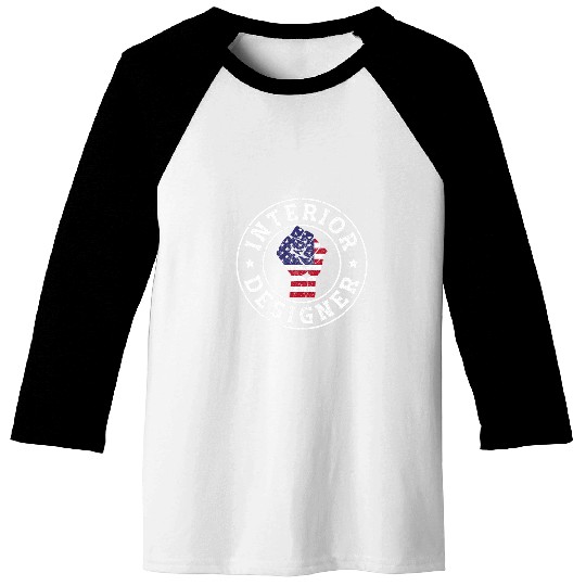 Patriotic 4th July Artist Interior Designer Baseball Tees