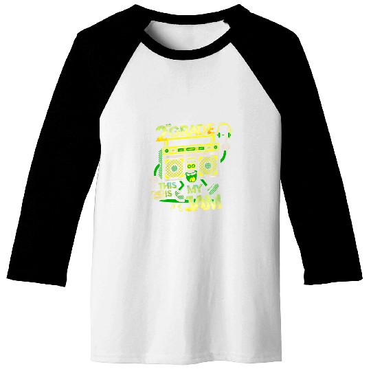 Kids 80s Retro 2nd Grade Is My Jam Back To School Teacher Student Baseball Tees